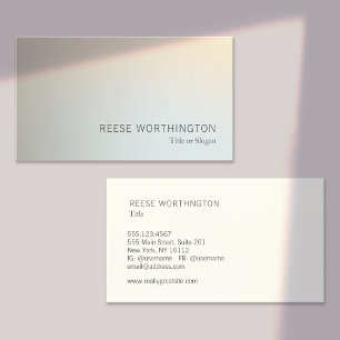 Professional Silver Elegant Modern Business Card