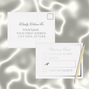 Professional Silver Foil Holiday Response Card