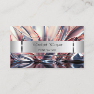 Professional Silver Stripe Abstract Business Card