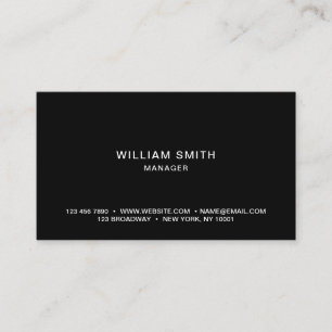 Professional Simple and Minimalist Black Business Card