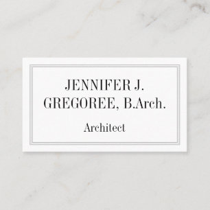 Professional & Simple Architect Business Card