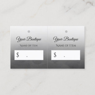 Professional Simple Black DIY Boutique Hangtag Business Card
