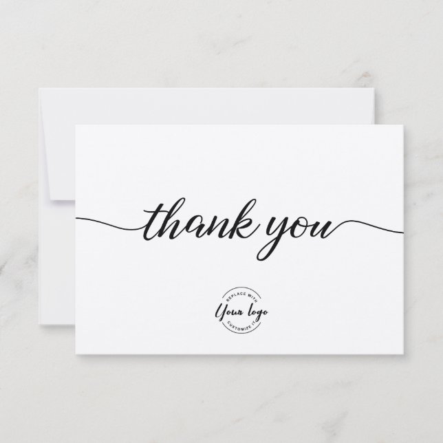 Professional Simple Business Customer Appreciation Thank You Card (Front)
