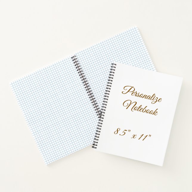 professional simple custom 8.5" x 11" notebook (Inside)