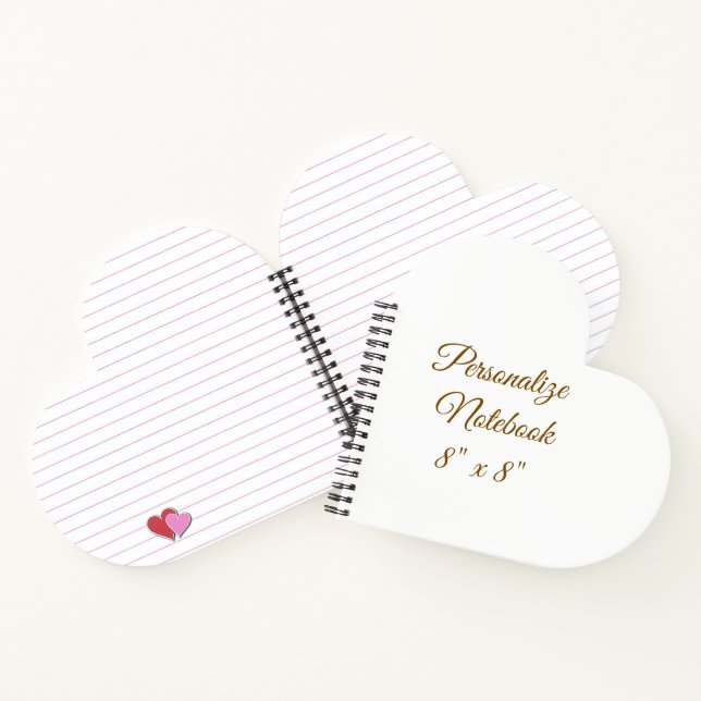professional simple custom love 8" x 8"   notebook (Inside)
