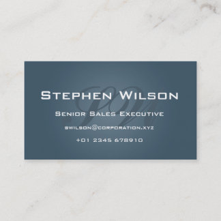 Professional, Simple Dark Blue Front / Foil Back Business Card