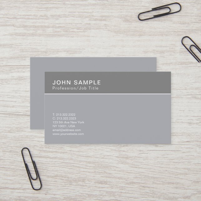 Professional Simple Design Classic Colours Harmony Business Card (Front/Back In Situ)