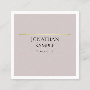 Professional Simple Design Creative Plain Luxury Square Business Card