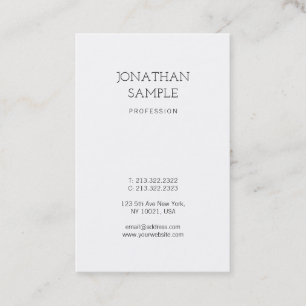 Professional Simple Design Elegant Plain Luxury Business Card