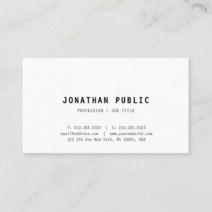 Professional Simple Design Elegant Template Modern Business Card