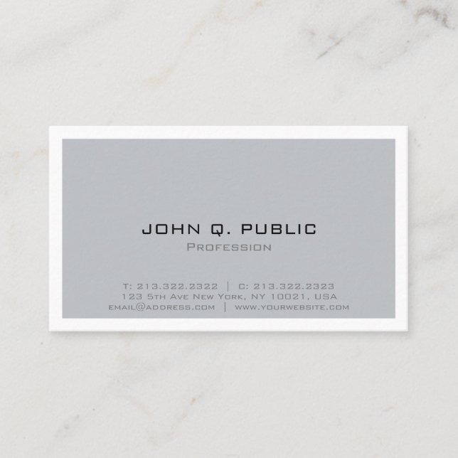 Professional Simple Design Modern Minimalistic Business Card (Front)