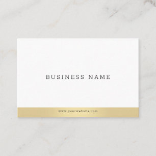Professional Simple Elegant Gold White Modern Cool Business Card