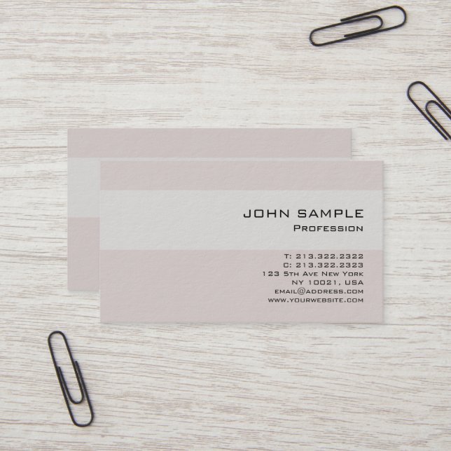 Professional Simple Elegant Harmonic Colours Luxur Business Card (Front/Back In Situ)