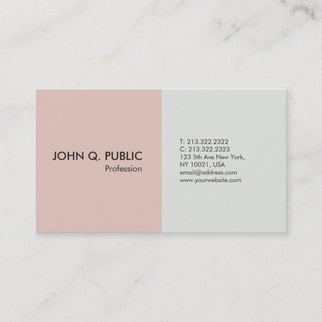 Professional Simple Elegant Modern UV Matte Business Card (Front)