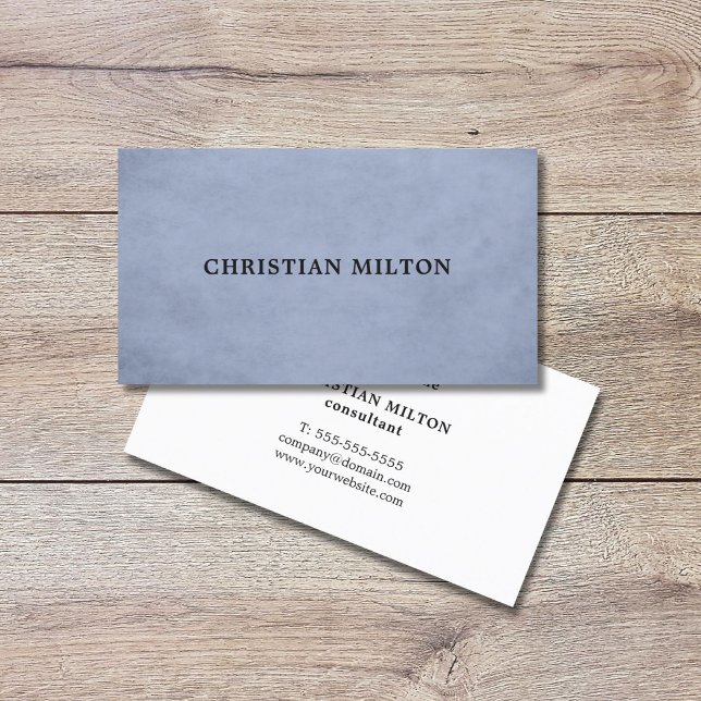 Professional Simple Elegant Texture Light Blue Business Card (Creator Uploaded)