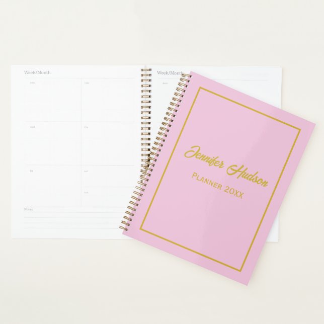 Professional Simple Girly Cute Light Rose Weekly Planner (Display)