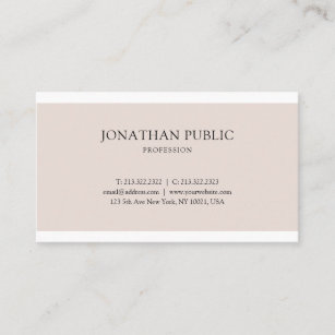 Professional Simple Graphic Design Elegant Plain Business Card