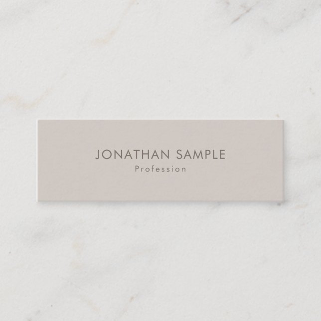 Professional Simple Graphic Modern Plain Luxury Mini Business Card (Front)
