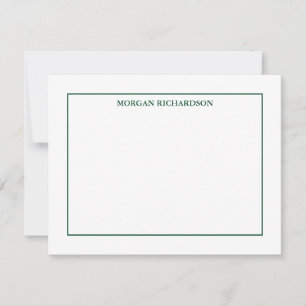 Professional Simple Hunter Green Personalised Card