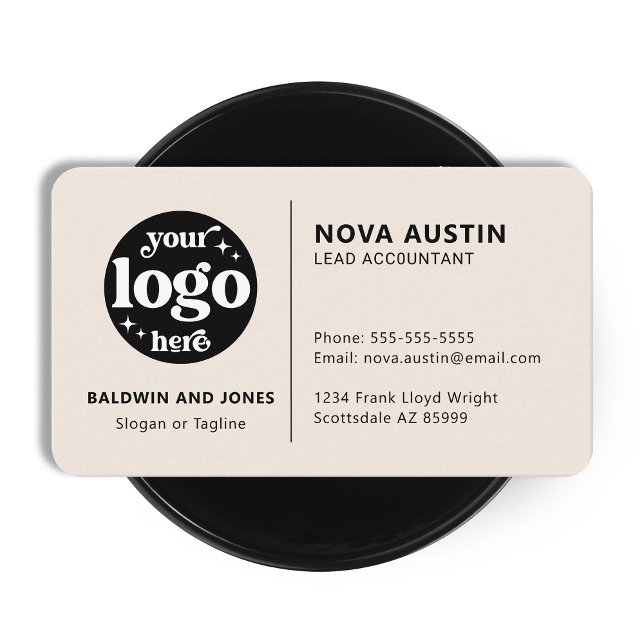 Professional Simple Minimalist Design Custom Logo Business Card (Creator Uploaded)