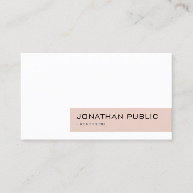 Professional Simple Modern Chic Design Luxury Business Card (Front)