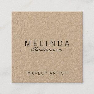 Professional Simple Modern Kraft Paper Square Business Card