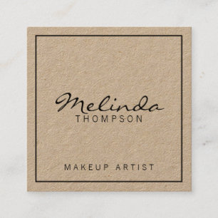 Professional Simple Modern Kraft Paper Square Business Card