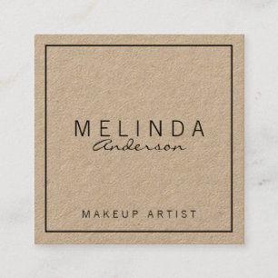 Professional Simple Modern Kraft Paper Square Business Card