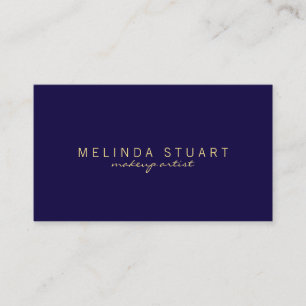 Professional Simple Modern Navy Blue and Gold Business Card