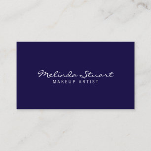 Professional Simple Modern Navy Blue Business Card