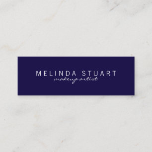 Professional Simple Modern Navy Blue Mini Business Card