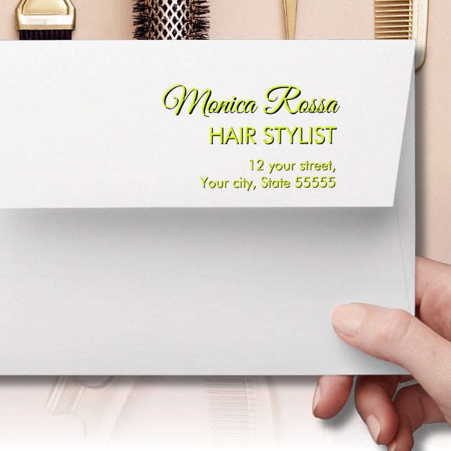 Professional Simple Modern Neon Chartreuse Black Envelope (Creator Uploaded)