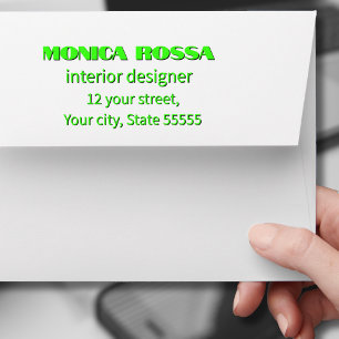 Professional Simple Modern Neon Green Black Envelope