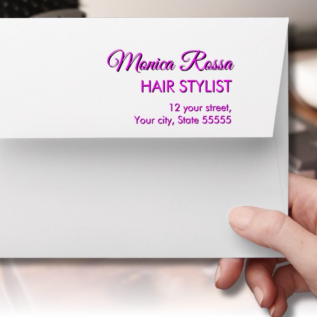 Professional Simple Modern Neon Magenta Black Envelope (Creator Uploaded)