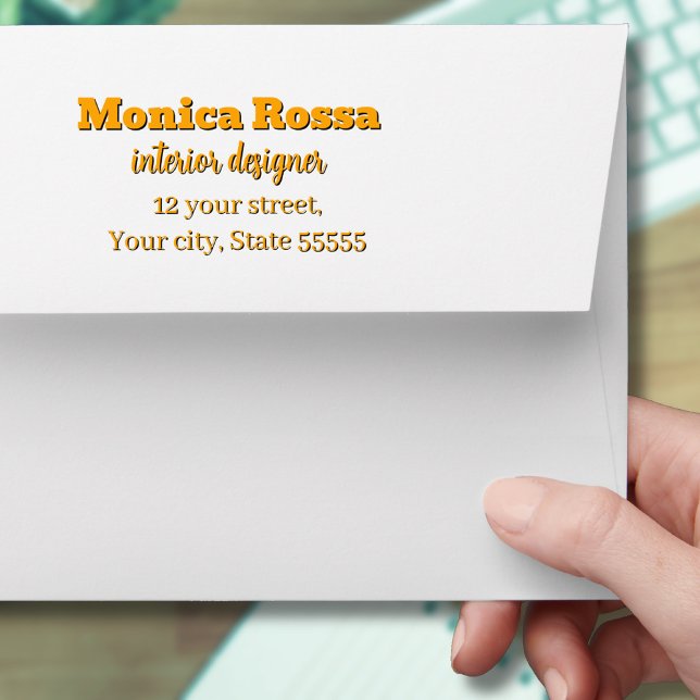 Professional Simple Modern Neon Orange Black Envelope (Creator Uploaded)