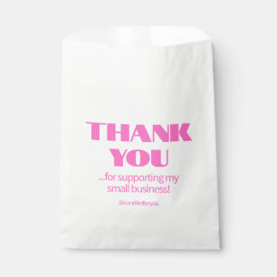 Professional Simple Modern Neon Pink Black Favour Bags
