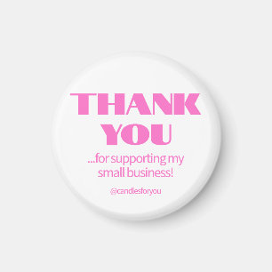 Professional Simple Modern Neon Pink Black Magnet