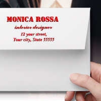 Professional Simple Modern Neon Red Black