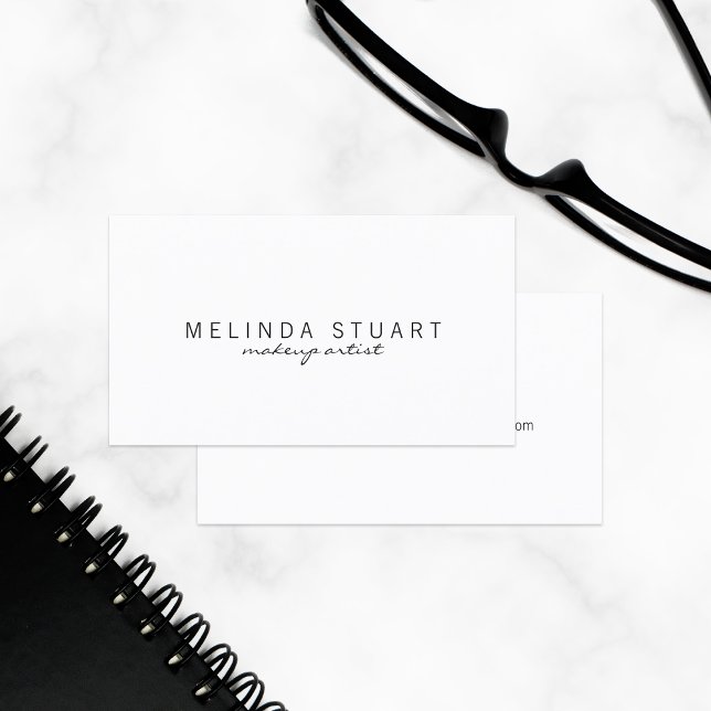 Professional Simple Modern White Business Card (Creator Uploaded)
