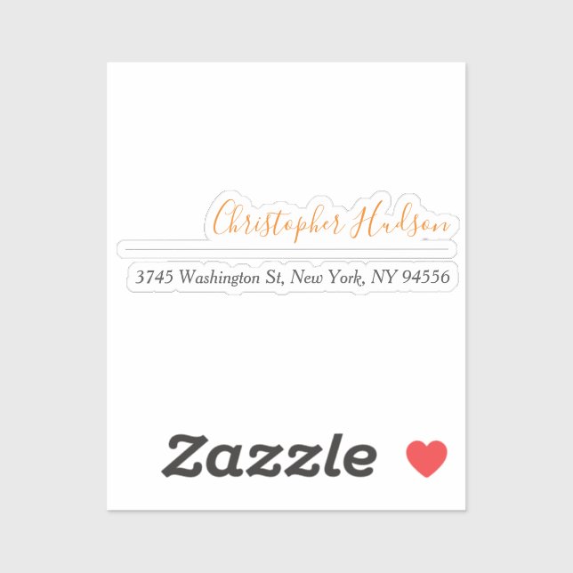 Professional Simple Plain Calligraphy Name (Sheet)