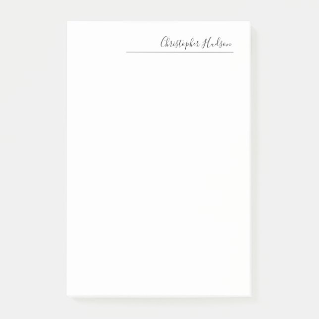 Professional Simple Plain Create Customise Post-it Notes (Front)