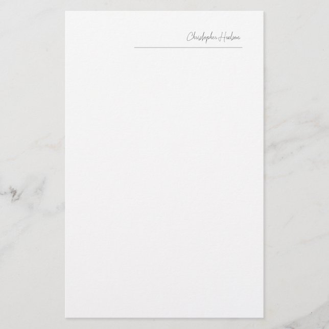 Professional Simple Plain Create Customise Stationery (Front)