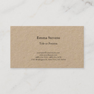 Professional Simple Plain Modern Premium Kraft Business Card