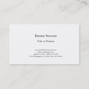 Professional Simple Plain Modern Stylish Business Card