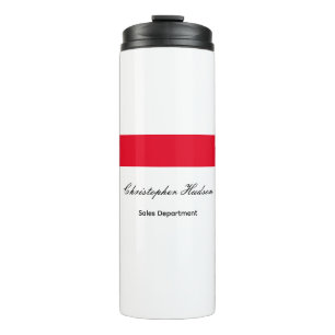 Professional Simple Plain Red White Thermal Tumbler