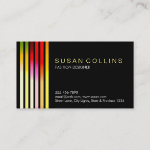 Professional Simple Plain Striped Elegant Modern Business Card