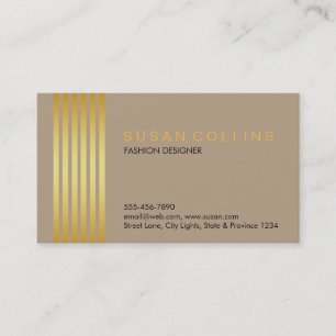 Professional Simple Plain Striped Elegant Modern Business Card