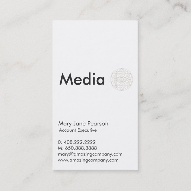 Professional & Simple Plain White Business Card (Front)