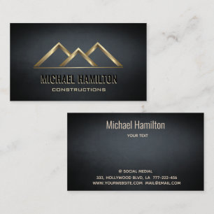 Professional simple real estate construction build business card