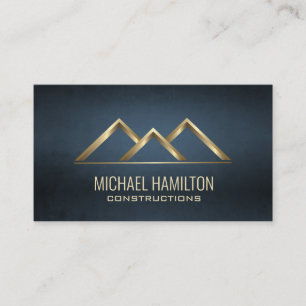 Professional simple real estate construction logo business card